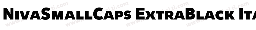 NivaSmallCaps ExtraBlack Italic字体转换